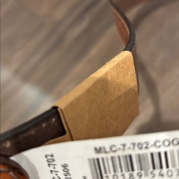 Montauk Genuine Leather Tooled Western Rodeo,filigree buckle,single stitch edge - Picture 6 of 11